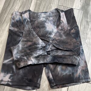 Harmony & Balance Tie-Dye Workout Set | Crop Bra & Biker Shorts